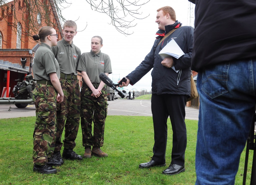 The Duffy triplets' story drew lots of press interest for the Military Preparation College. Photographer: Terry Morris