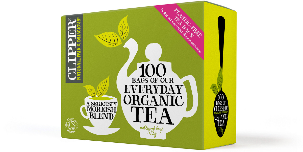 Clipper celebrates world’s first plastic-free, non-GM and unbleached tea bag