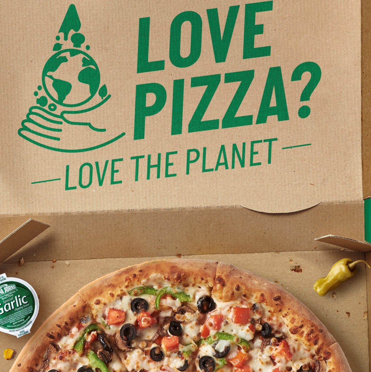 Papa John’s pledges love for the planet